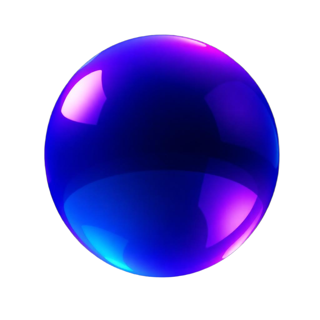 Glowing abstract gradient orb representing organic search growth